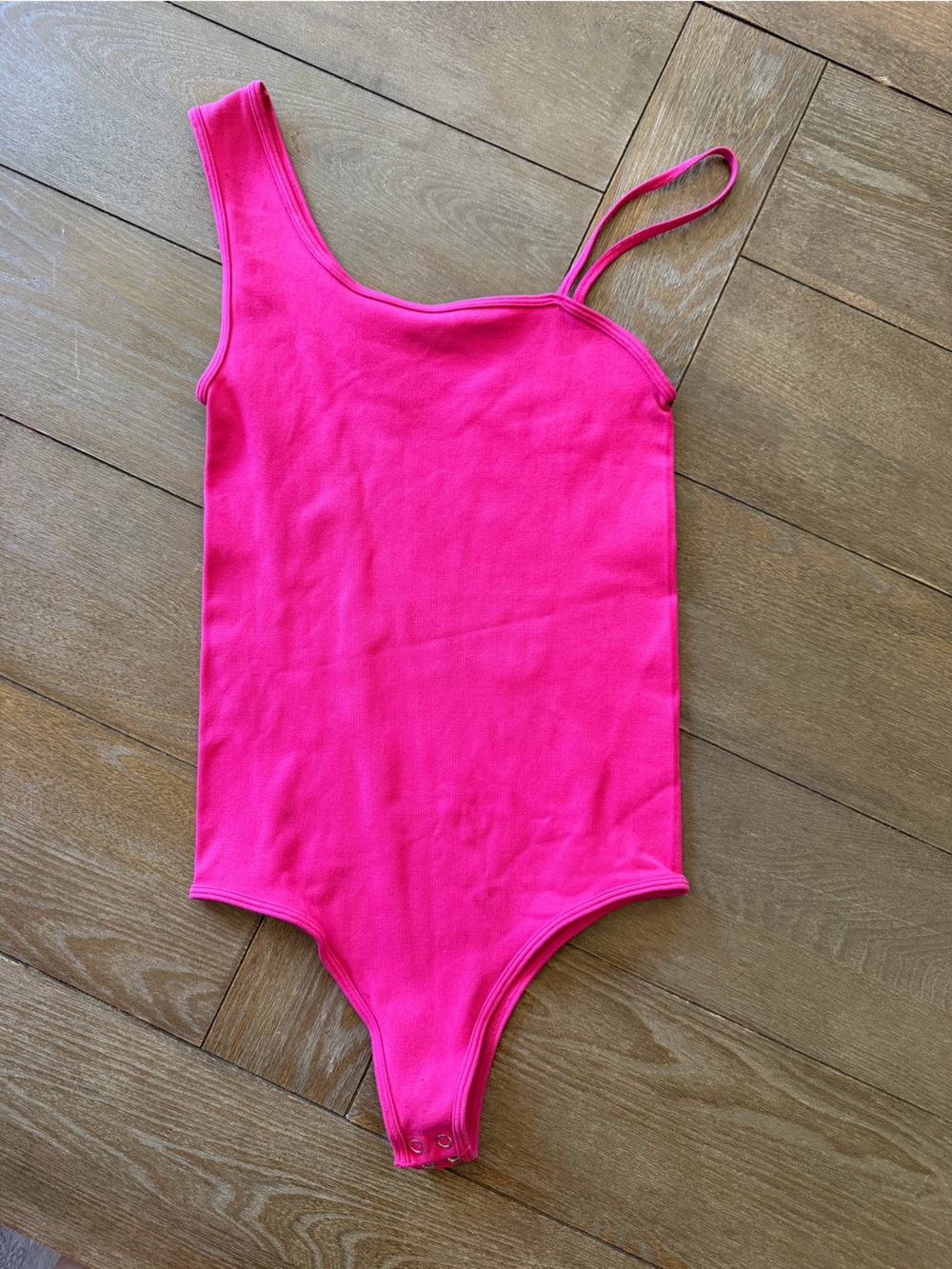 Hot Pink One-Shoulder Bodysuit